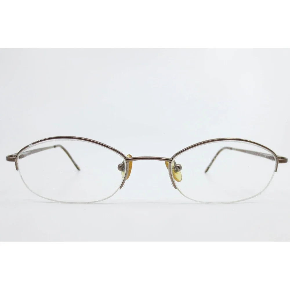 Adrienne Vittadini AV6012 108 Bronze Oval Semi Rimless Eyeglasses 49-19-135